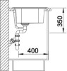 Zlewozmywak stalowy BLANCO PLENTA 86x50 cm, bez korka aut., stal szczotkowana 514029