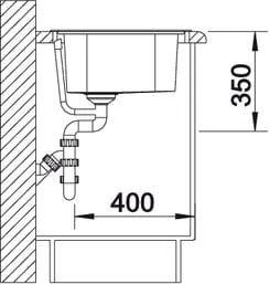 Zlewozmywak stalowy BLANCO PLENTA 86x50 cm, bez korka aut., stal szczotkowana 514029