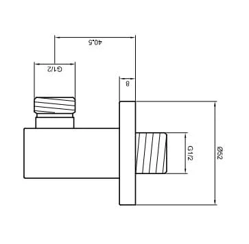 Przyłacze wody KOHLMAN okrągłe, chrom QW166M