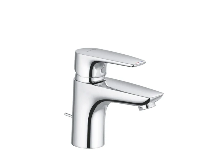 Bateria umywalkowa KLUDI PURE&SOLID stojąca, z korkiem, chrom 343820575