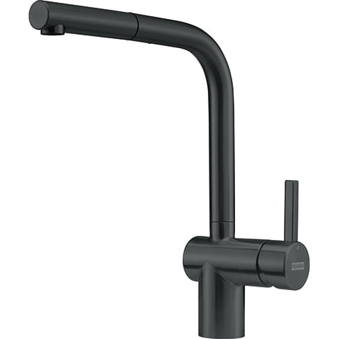 Bateria kuchenna FRANKE ATLAS NEO PULL-OUT z wyciąganą wylewką, czarna stal szlachetna 115.0550.427