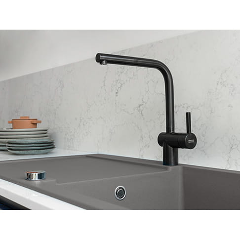Bateria kuchenna FRANKE ATLAS NEO PULL-OUT z wyciąganą wylewką, czarna stal szlachetna 115.0550.427