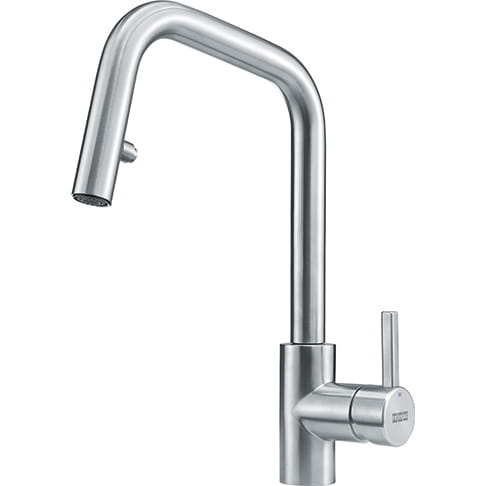 Bateria kuchenna FRANKE KUBUS PULL-OUT SPRAY z wyciąganą wylewką, stal szlachetna 115.0529.207