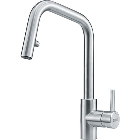 Bateria kuchenna FRANKE KUBUS PULL-OUT SPRAY z wyciąganą wylewką, stal szlachetna 115.0529.207