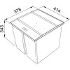 Sortownik FRANKE EASYSORT 450-2-0 37,8x41,4x34,3cm 121.0494.182