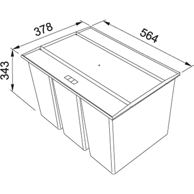 Sortownik FRANKE EASYSORT 600-3-3 37,8x56,4x34,3cm 121.0494.192