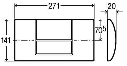 Przycisk VIEGA STANDARD chrom 449018