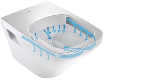 Miska wisząca WC DURAVIT HAPPY D.2 54cm, Rimless, biała 2222090000