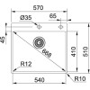 Zlewozmywak FRANKE BOX BXX 210-54 TL 57x51cm, stal szlachetna jedwab 127.0369.295