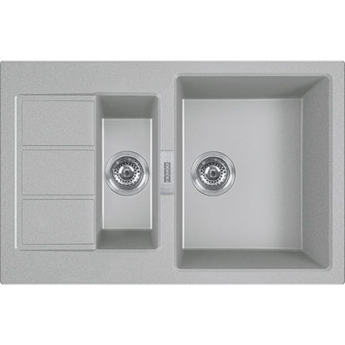 Zlewozmywak FRANKE SIRIUS 2.0 S2D 651-78 78x50cm, tectonite, kamienny szary 143.0618.684