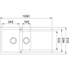 Zlewozmywak FRANKE ORION OID 651 100x51cm, tectonite, kamienny szary 114.0476.403