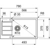 Zlewozmywak FRANKE SIRIUS 2.0 S2D SLIM 611-78 XL 78x43,5cm, tectonite, kamienny szary 143.0618.650