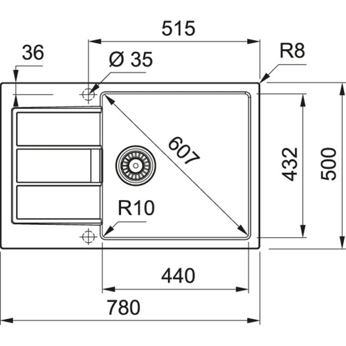 Zlewozmywak FRANKE SIRIUS 2.0 S2D 611-78 XL 78x50cm, tectonite, kamienny szary 143.0618.641