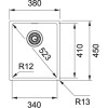 Zlewozmywak FRANKE BOX BXX 210/110-34 34x45cm, stal szlachetna jedwab 127.0453.653