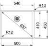 Zlewozmywak FRANKE BOX BXX 210/110-50 54x45cm, stal szlachetna jedwab 127.0453.656