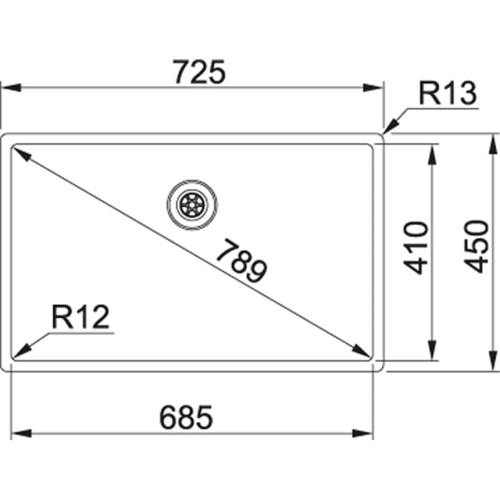 Zlewozmywak FRANKE BOX BXX 210/110-68 72,5x45cm, stal szlachetna jedwab 127.0453.658