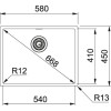 Zlewozmywak FRANKE BOX BXX 210/110-54 58x45cm, stal szlachetna jedwab 127.0453.660