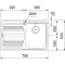 Zlewozmywak FRANKE LOGICA LINE LLL 611 79x50cm, stal szlachetna len 101.0086.233