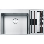 Zlewozmywak FRANKE BOX CENTER BWX 220-54-27 86x51cm, z akcesoriami, stal szlachetna jedwab 127.0557.960