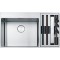 Zlewozmywak FRANKE BOX CENTER BWX 220-54-27 86x51cm, z akcesoriami, stal szlachetna jedwab 127.0557.960