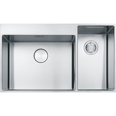 Zlewozmywak FRANKE BOX CENTER BWX 220-54-27 86x51cm, z akcesoriami, stal szlachetna jedwab 127.0557.960
