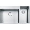 Zlewozmywak FRANKE BOX CENTER BWX 220-54-27 86x51cm, z akcesoriami, stal szlachetna jedwab 127.0557.960
