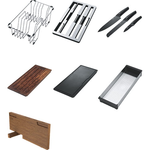 Zlewozmywak FRANKE BOX CENTER BWX 220-54-27 86x51cm, z akcesoriami, stal szlachetna jedwab 127.0557.960