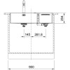 Zlewozmywak FRANKE BOX CENTER BWX 220-54-27 86x51cm, z akcesoriami, stal szlachetna jedwab 127.0557.960