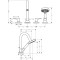 Bateria wannowa AXOR CITTERIO M 4-otworowa, el.zew., wys. 342mm, chrom 34444000