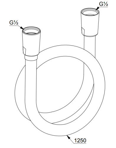 Wąż prysznicowy KLUDI SUPARAFLEX 125cm, czarny mat 6107139-00