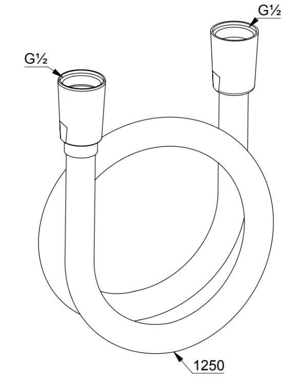 Wąż prysznicowy KLUDI SUPARAFLEX 125cm, czarny mat 6107139-00