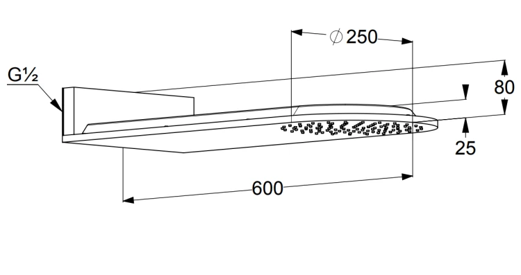 Deszczownica KLUDI A-QA 25cm, chrom 6487005-00