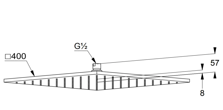 Deszczownica KLUDI A-QA 40cm, chrom 6444005-00