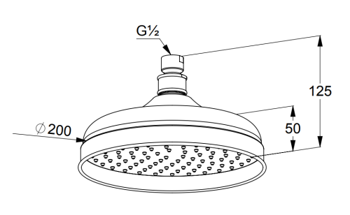 Deszczownica KLUDI ADLON 20cm, chrom 2751005