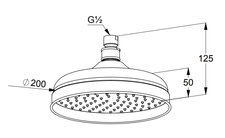 Deszczownica KLUDI ADLON 20cm, chrom 2751005
