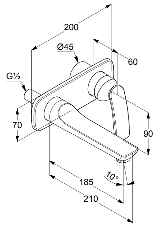 Bateria umywalkowa KLUDI BALANCE podtynkowa, chrom 522460575