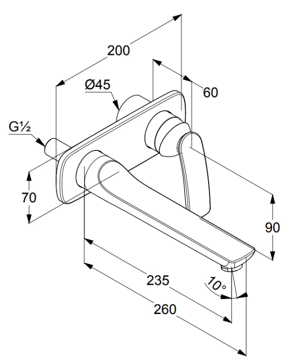 Bateria umywalkowa KLUDI BALANCE podtynkowa, chrom 522470575