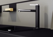 Bateria kuchenna BLANCO LINEE-S z wyciąganą wylewką, czarny/chrom 526171 