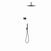 Komplet prysznicowy TRES SHOWER TECHNOLOGY podtynkowy, z deszczownicą 30cm, czarny mat 09288564NM
