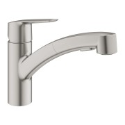 Bateria kuchenna GROHE START 139mm, wyciągana wylewka, stal nierdzewna 30531DC1