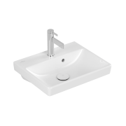 Umywalka VILLEROY&BOCH AVENTO 45x37cm, z otworem, z przelewem, CeramicPlus, biała 735845R1