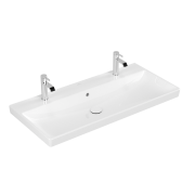 Umywalka meblowa VILLEROY&BOCH AVENTO 100x47cm, z 2 otworami, z przelewem, CeramicPlus, biała 4156A4R1