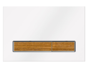 Przycisk spłukujący KK-POL M08 V1 biały połysk/drewno tekowe 350/PPB/383-00-01 