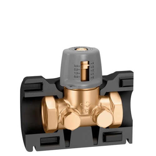 Zawór regulacyjny odcinający CALEFFI 3/4'', bez izolacji 142250