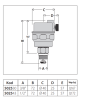 Odpowietrznik automatyczny CALEFFI ROBOCAL 1/2″ GZ, z zaworem stopowym 502543