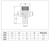 Mieszacz termostatyczny CALEFFI 3/4", regulowany 520540