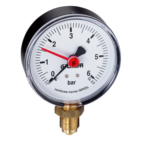 Manometr CALEFFI 3/8", 0-10bar, Ø 80mm 557710