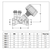 Zawór równoważący CALEFFI 3/4", ręczny 130500