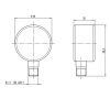 Manometr CALEFFI 1/4", 0-6 bar, Ø 50mm 557306