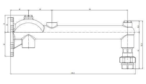 Zestaw podłączeniowy CALEFFI 3/4", do instalacji grzewczych 336600